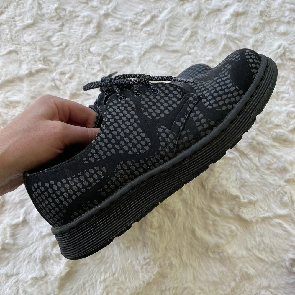 Dr. Martens Airwair Softwair‎ Cavendish Oxford Shoes Black Camo Men 6 Women 7
